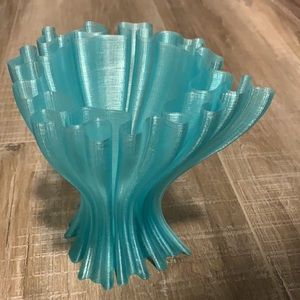 Translucent thin plastic vase (not for water)